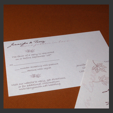 image of invitation - name rsvp Jennifer T
