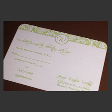 image of invitation - name rsvp Kristen J