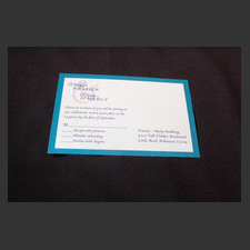 image of invitation - name rsvp Melanie F