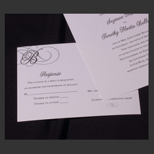 image of invitation - name rsvp Suzy W
