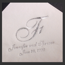 image of invitation - name napkin Jennifer