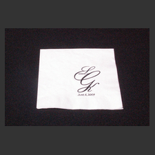 image of invitation - name napkin Leslie M