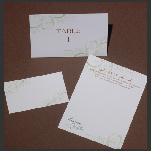 image of tablecards notes Lauren