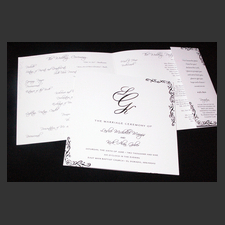 image of invitation - name Leslie M
