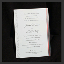 image of invitation - name rehearsal Leslie D
