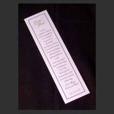 image of invitation - name bookmark Kristin G