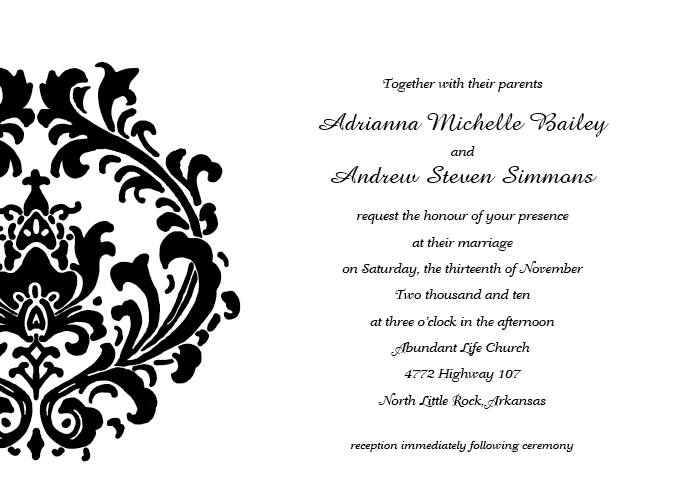 image of decorative invitation paisley on side
