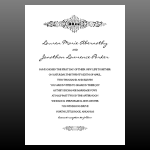 image of invitation - name panel invitation decorative top