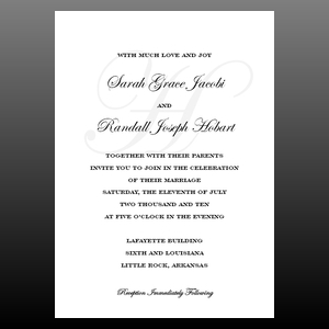 image of invitation - name watermarked invitation with initial 3