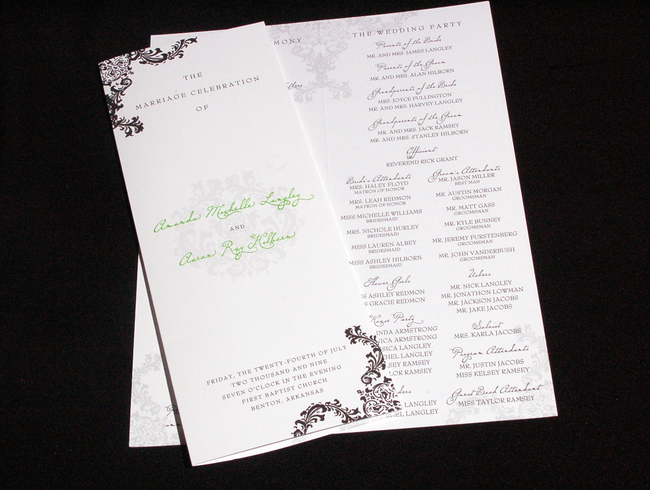 Amanda La wedding program click to enlarge Amanda La wedding program click to enlarge