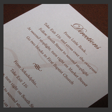 image of direction rsvp reception cards