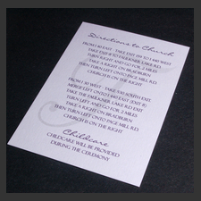 image of invitation - name direction Kristina M