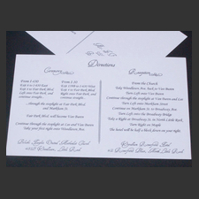 image of invitation - name direction Samantha