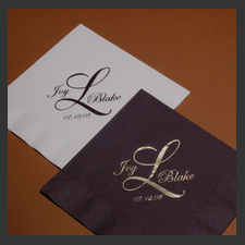 image of invitation - name napkin Joy