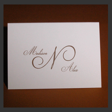 image of invitation - name Madison