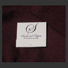 image of invitation - name matchbook Sarah S