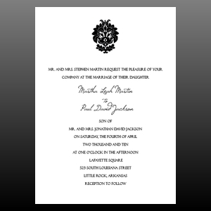 image of invitation - name panel invitation paisley